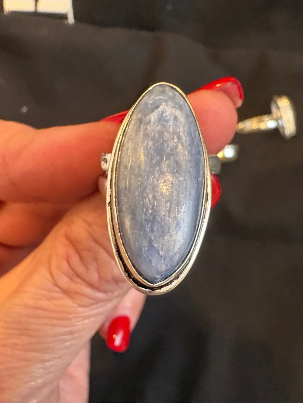9 New Handcrafted Natural Multi-Stone Adjustable Cocktail Rings 925 Silver - Picture 8 of 13
